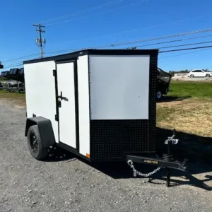 Covered Wagon 5 x 8 Enclosed Cargo Trailer Black Trim