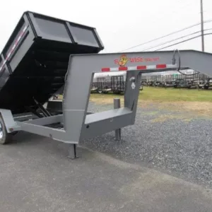 BWise 7 x 14 Gooseneck Dump Trailer Combo Gate & Ramps