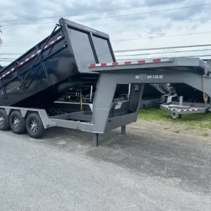 BWise 7 x 16 Gooseneck Tri-Axle Dump Ultimate Dump Trailer