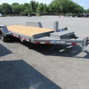 BWise 7 x 20 Low Profile Full Tilt Equipment Trailer Hydraulic Tilt