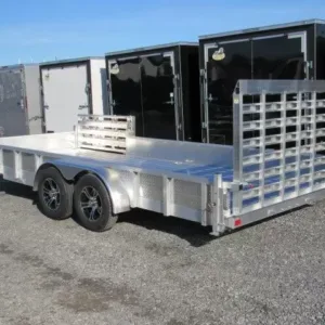 Sport Haven 7×18 Aluminum Landscape Trailer Side