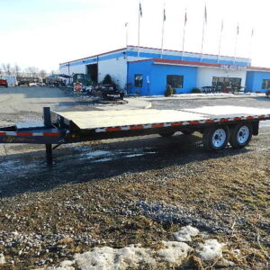 BWise 8 x 22 Deckover Equipment Trailer Power Tilt