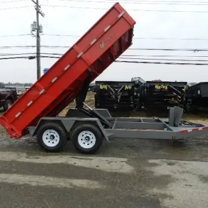 BWise 7 x 14 Dump Trailer Low Profile With Ramps
